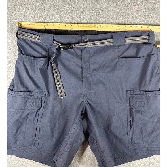 Duluth Trading Co Mens Cargo Shorts 3XL‎ Gray Pockets Nylon Belted NWT New - Picture 5 of 7